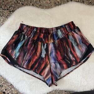 Lululemon Hotty Hot Short II *Long 4" Size 10 Or L Chroma Fusion Multi/Black